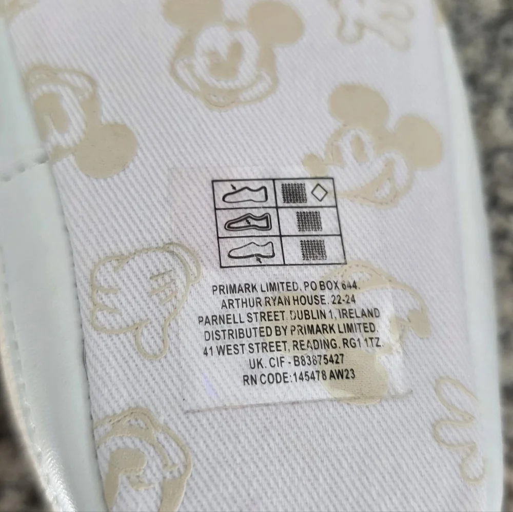 NWOT Primark Disney Baby Mickey Mouse Ears Shoes Beige Green 9-12 Months